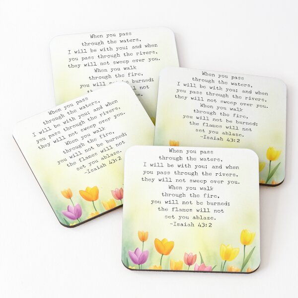 Item preview, Isaiah 43:2 Christian Bible Verse Image designed and sold by Our Bible Journey.