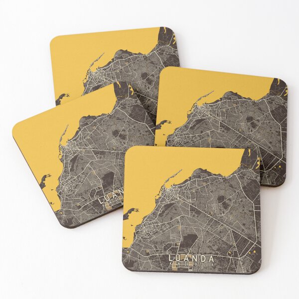 Item preview, Luanda City Map of Angola - Pastel designed and sold by deMAP.