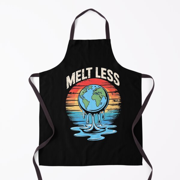 Item preview, Melt Less Earth - Retro Global Warming Message with Dripping Planet designed and sold by Taans-Creation.