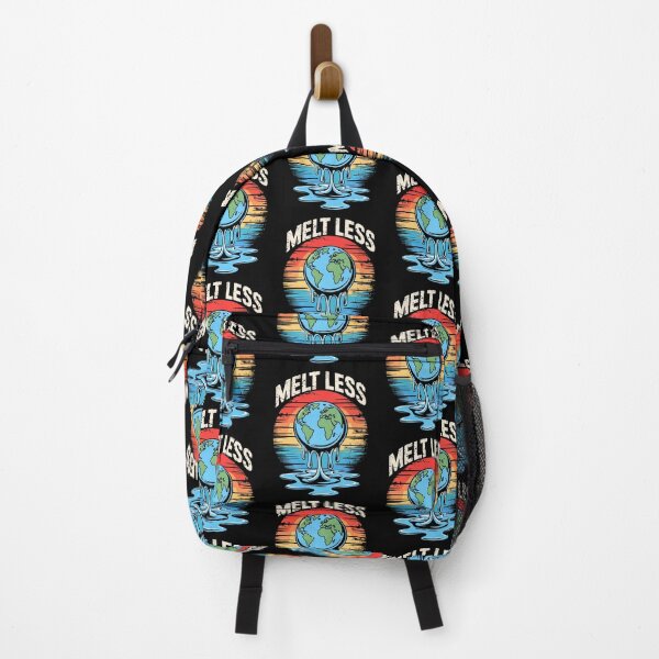 Item preview, Melt Less Earth - Retro Global Warming Message with Dripping Planet designed and sold by Taans-Creation.