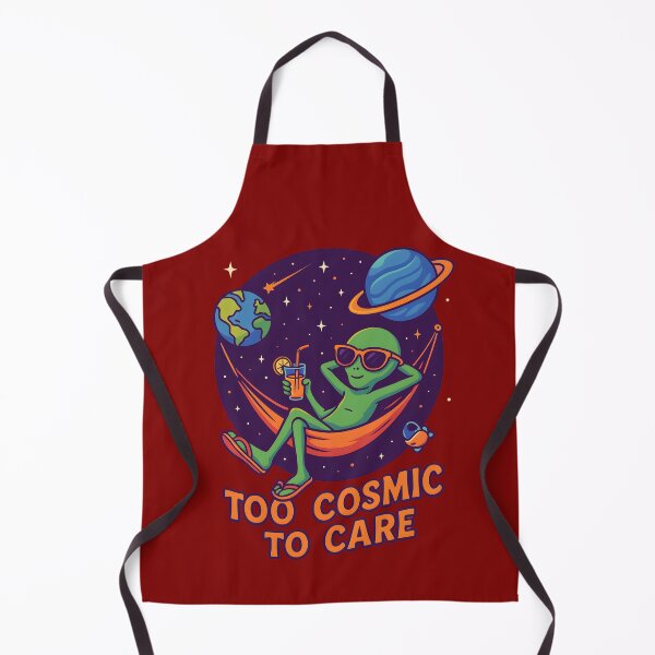 Item preview, Too Cosmic to Care – Alien Chilling in Space Retro Vaporwave Style designed and sold by Maximilianos.
