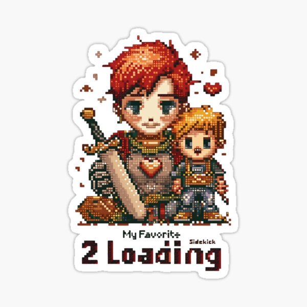 Item preview, Player 2 Loading – My Favorite Sidekick Pixel Art designed and sold by RSpectrum Studio.