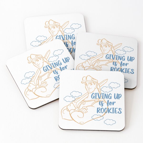 Item preview, Giving Up Is for Rookies – Motivational Cartoon-Inspired Quote designed and sold by AvviareArt.