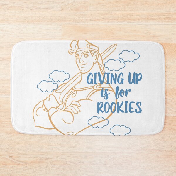 Item preview, Giving Up Is for Rookies – Motivational Cartoon-Inspired Quote designed and sold by AvviareArt.