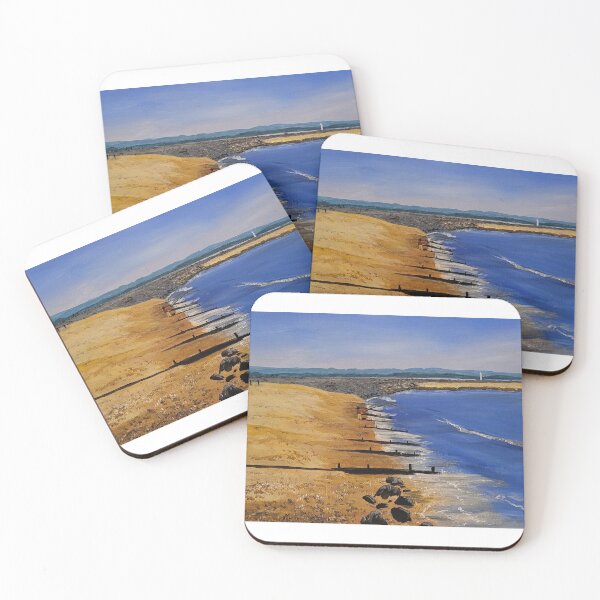 Item preview, 'Milford on sea, beach view' Original artwork  designed and sold by Janeconwayart.