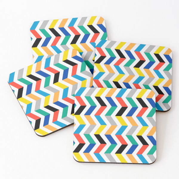 Item preview, Linen Textured Multicolored Vertical Zig Zag Pattern designed and sold by QuestingPixel.