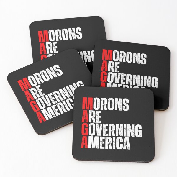 Item preview, Morons Are Governing America Anti-Trump Democracy Political Text Design designed and sold by EarthArtDesigns.