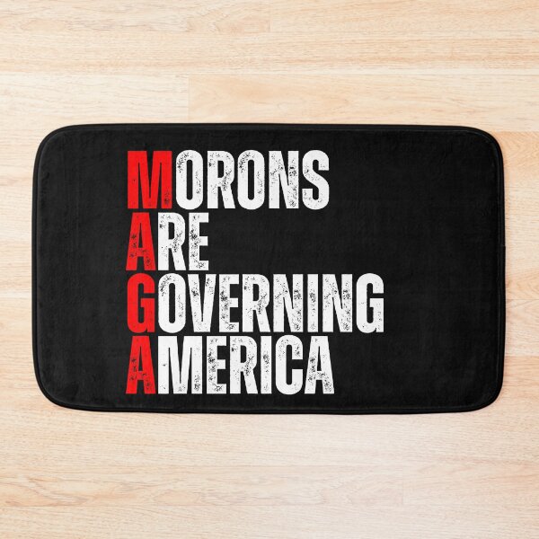 Item preview, Morons Are Governing America Anti-Trump Democracy Political Text Design designed and sold by EarthArtDesigns.