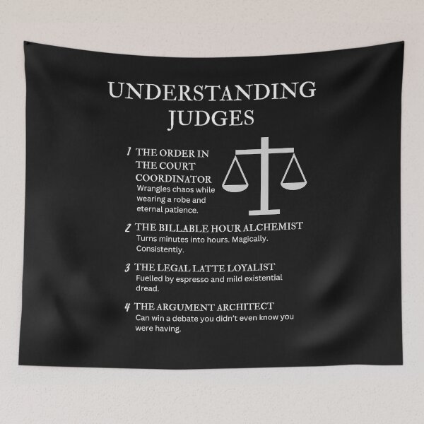 Item preview, Black – Understanding Judges – Funny Courtroom Quotes for Legal Pros & Law Nerds designed and sold by PsyFlow35.