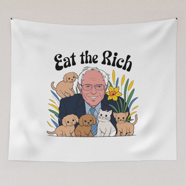 Item preview, Eat the Rich, Bernie Sanders, President, Election, funnyfits70, Humor, Funny, retro, vintages, funny quotes, animal humor, designed and sold by FunnyFits70.
