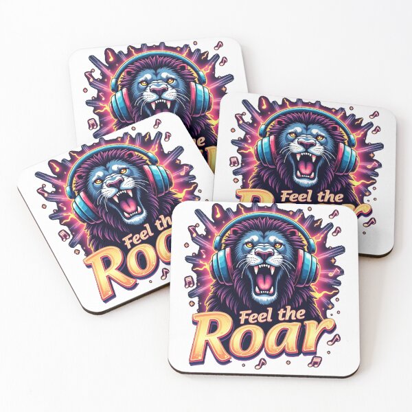 Item preview, Fierce Lion with Headphones – Feel the Music Power Art designed and sold by Madustoks.