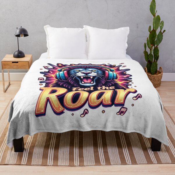 Item preview, Fierce Lion with Headphones – Feel the Music Power Art designed and sold by Madustoks.
