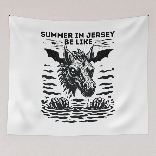 Item preview, Summer Be Like | Jersey Devil in Water Funny Graphic designed and sold by PeachyPeachPrnt.