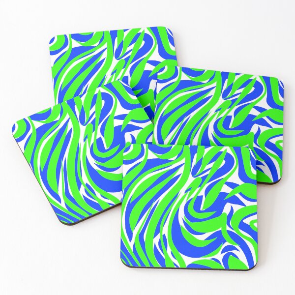 Item preview, Green and blue abstract  print designed and sold by Charlottieloux.