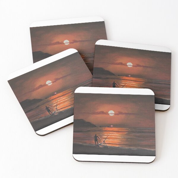 Item preview, 'Fishing at Dusk' Original artwork. designed and sold by Janeconwayart.