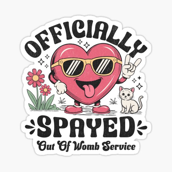Item preview, Oficially Spayed - Funny Hysterectomy Heart designed and sold by beansterp.