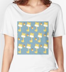 Giraffe with Balloons Pattern Women's Relaxed Fit T-Shirt