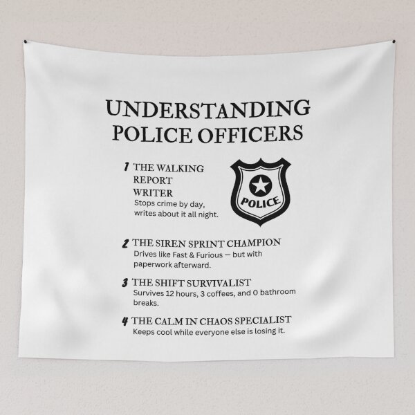 Item preview, Understanding Police Officers – Funny Law Enforcement Quotes for Cops & First Responders designed and sold by PsyFlow35.