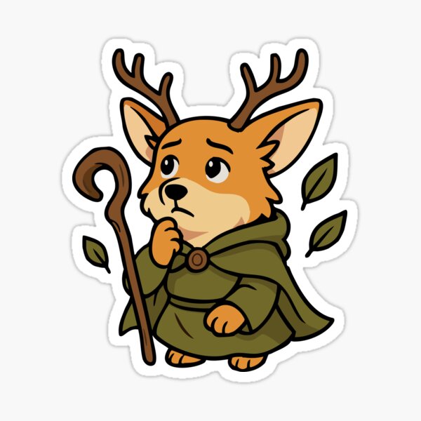 Item preview, Druid Corgi – Circle of the Leaf designed and sold by BarkandStick.