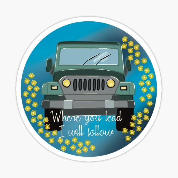 Item preview, Where You Lead – Gilmore Girls Jeep and Daisy Design designed and sold by AvviareArt.