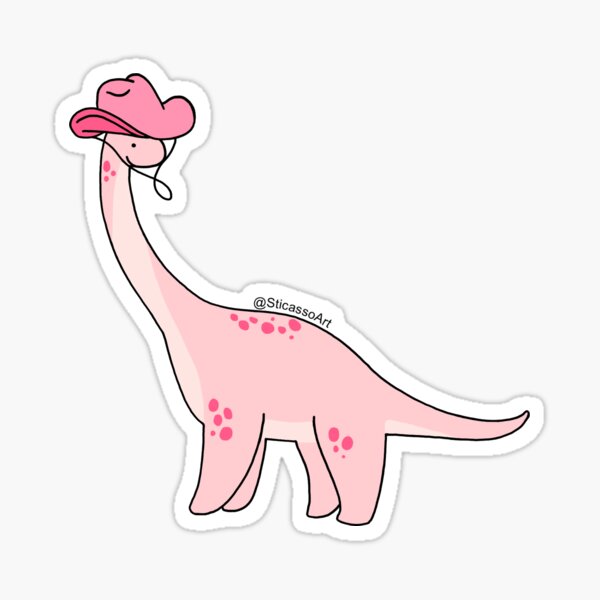 Aperçu de l'œuvre Dinosaure poney rose créée et vendue par SticassoArt.