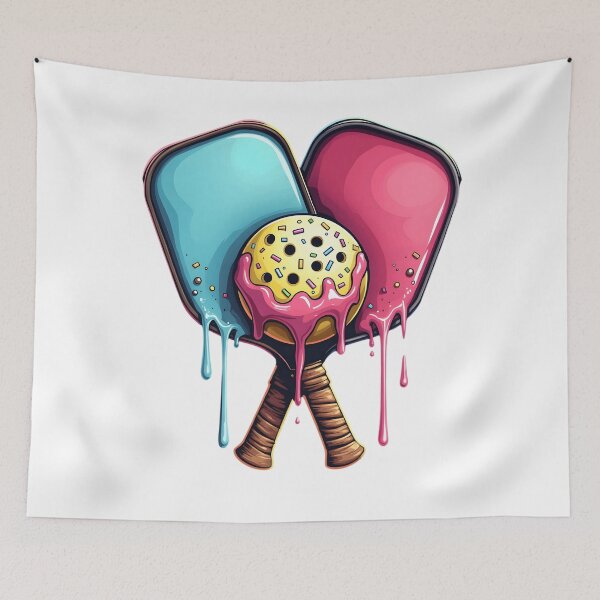 Item preview, Pickleball Ice Cream Drip Boys Youth Kids Men Women Paddles designed and sold by clothesy7.