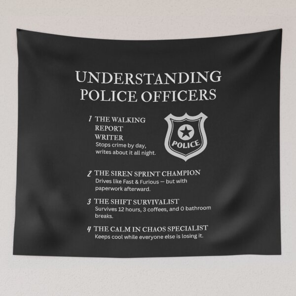 Item preview, Black – Understanding Police Officers – Funny Law Enforcement Quotes for Cops & First Responders designed and sold by PsyFlow35.