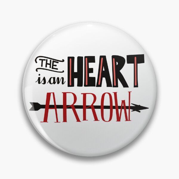 Item preview, The Heart Is an Arrow – Fantasy Romance Quote Typography designed and sold by AvviareArt.