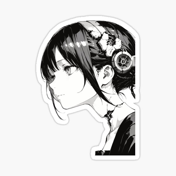 Item preview, Apathetic Android Anime Girl designed and sold by Hyperfantasy Designs.