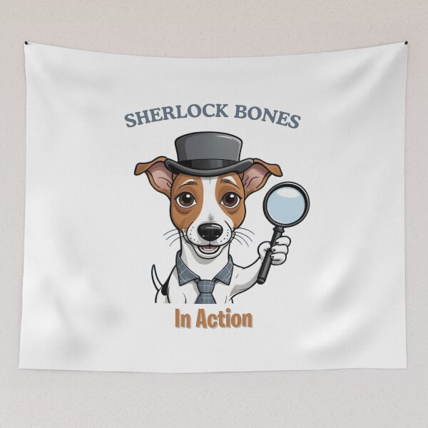 Item preview, Unique Funny Jack Russell Terrier Dog Owner – Detective Cartoon Gift – Whimsical Pet-Themed Artwork – Pet and Owner Humor Cartoons designed and sold by KoraTalks.