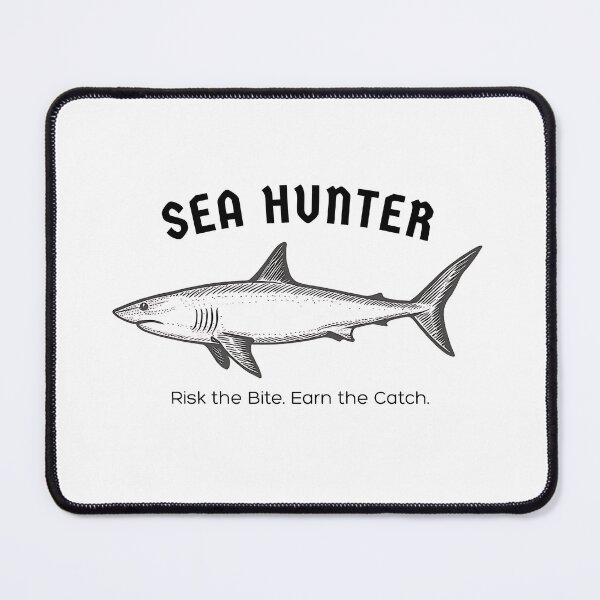Item preview, Risk the Bite Earn the Catch | Shark Fishing Danger designed and sold by digitalscrabble.