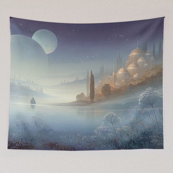 Item preview, Three Moons Sailing to Golden Shores designed and sold by bloorose.