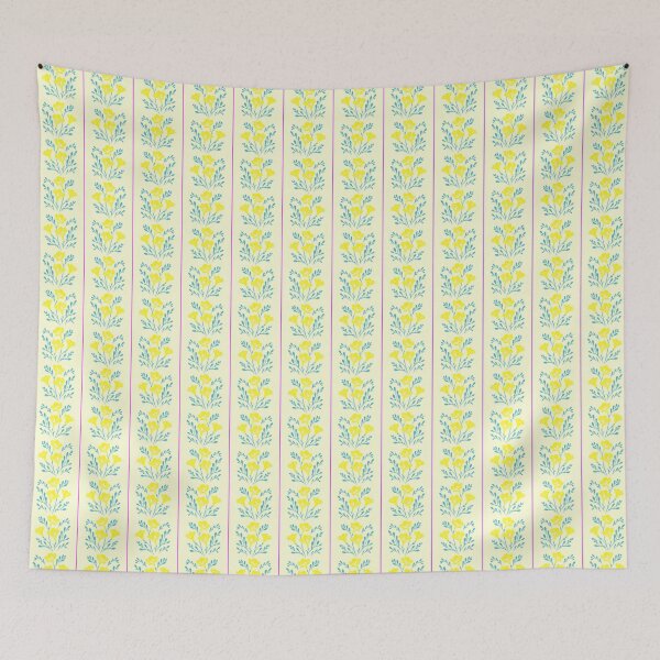 Item preview, Freesia Stripes Yellow and Pink designed and sold by SilverPegasus.