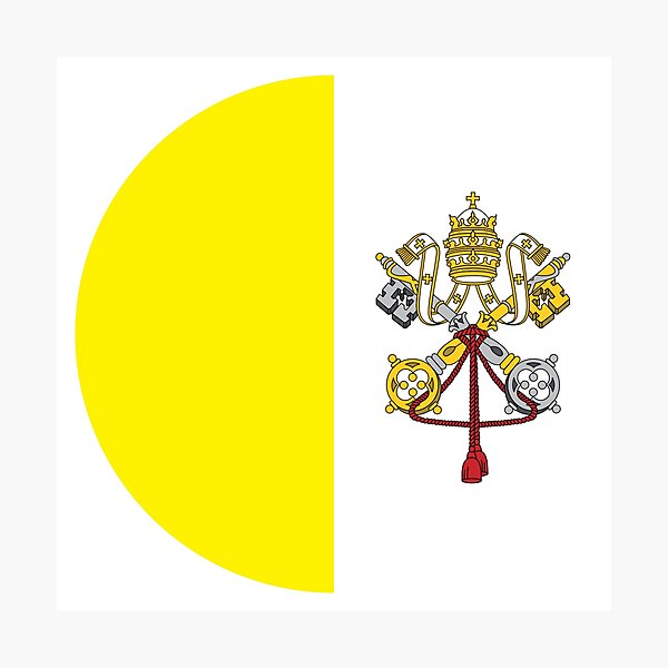 Item preview, Vatican City Flag designed and sold by USEFULART-Shop.