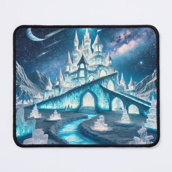 Aperçu de l'œuvre Fantasy Ice Castle | Magical Frozen Castle Art créée et vendue par buzzprints1234.