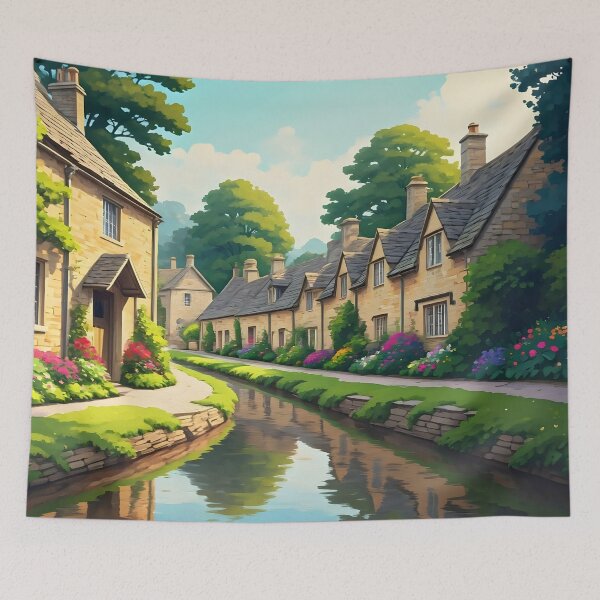 Item preview, Arlington Row, Bibury: Timeless Cotswold Charm designed and sold by LSVart.