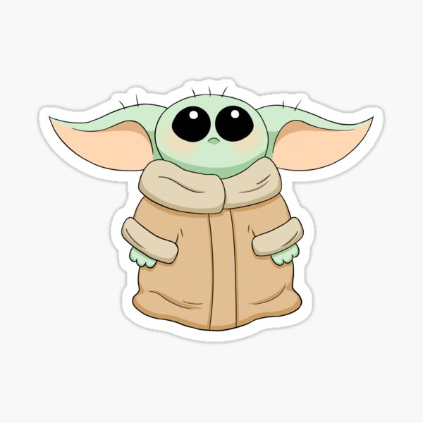 Vista previa del artículo con la obra «Baby Yoda», diseñado y vendido por Peachh-arts.