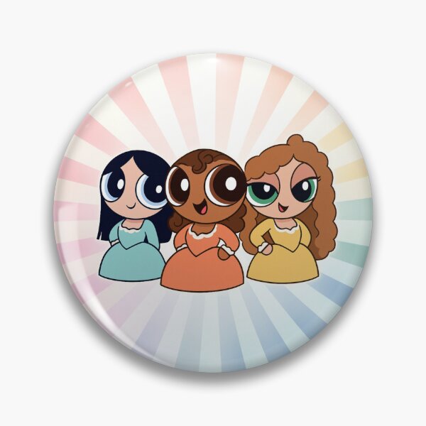 Item preview, Hamilton x Powerpuff Girls – Schuyler Sisters Cartoon Mashup designed and sold by PricklyBearArt.