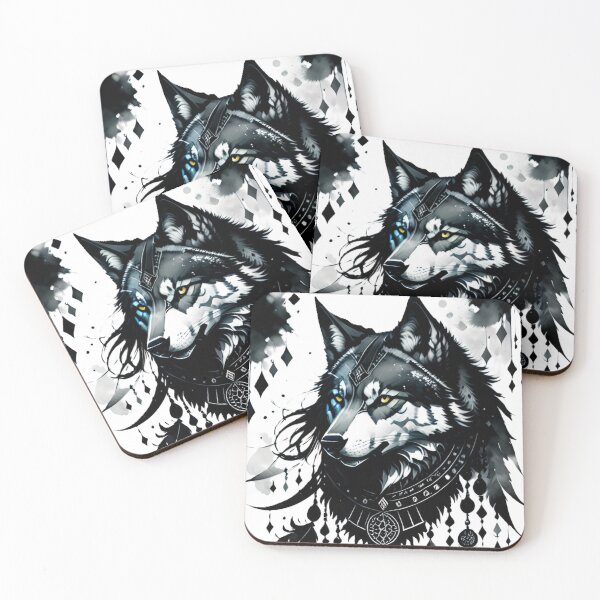 Item preview, wolf, dreamcatcher, amulet, protection, talisman, predator, beast designed and sold by DonnaBlankaArt.