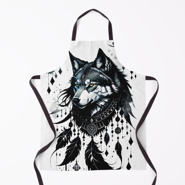 Item preview, wolf, dreamcatcher, amulet, protection, talisman, predator, beast designed and sold by DonnaBlankaArt.