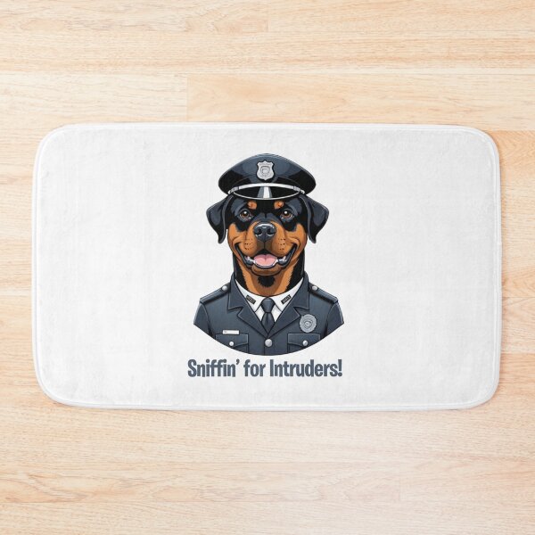 Item preview, Funny Rottweiler Dog Security Guard Cartoon Design – Cute Pet and Owner Artwork – Security Guard Gift – Humorous Pet Parent Gifts designed and sold by KoraTalks.