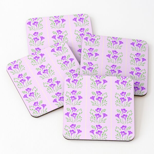 Item preview, Freesia Stripes Purple and Green designed and sold by SilverPegasus.