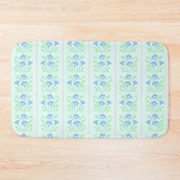 Item preview, Freesia Stripes Mint Green and Light Blue designed and sold by SilverPegasus.