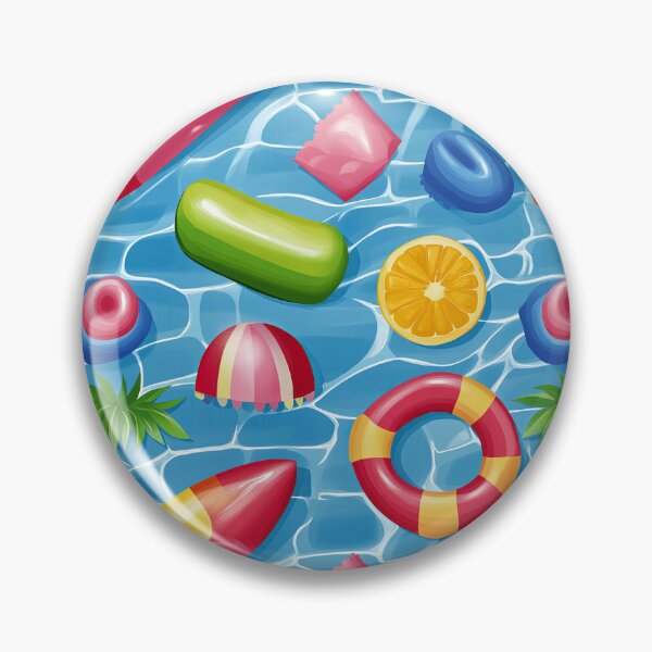 Item preview, Colorful Pool Floats Pattern – Summer Vibes Water Fun Seamless Design designed and sold by Kybruno's Creations.