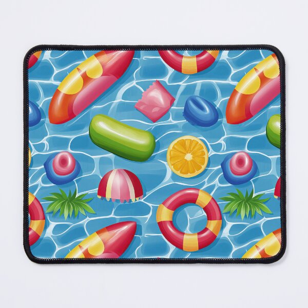 Item preview, Colorful Pool Floats Pattern – Summer Vibes Water Fun Seamless Design designed and sold by Kybruno's Creations.