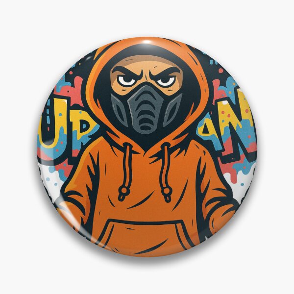 Item preview, Urban Graffiti Artist Illustration Orange Hoodie Spray Paint Can Design designed and sold by lubushop1.