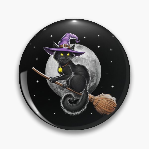 Item preview, Cat Witch Riding Broom designed and sold by underheaven.