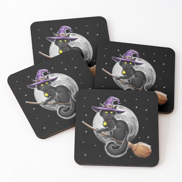 Item preview, Cat Witch Riding Broom designed and sold by underheaven.