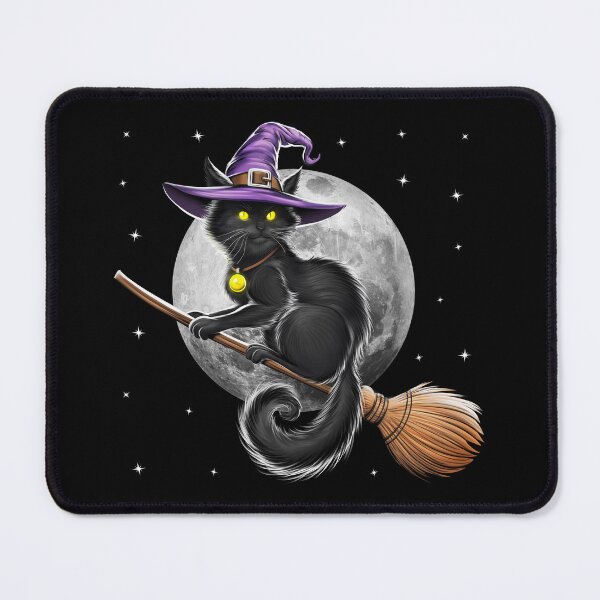 Item preview, Cat Witch Riding Broom designed and sold by underheaven.