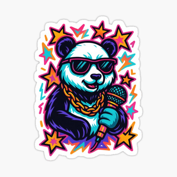Item preview, Rapper Panda Bear Illustration Pop Art Design designed and sold by lubushop1.